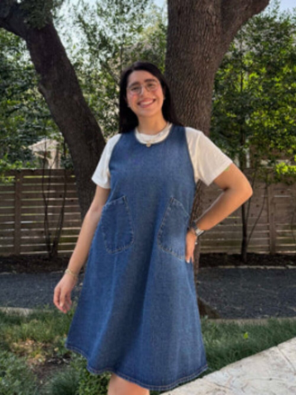 NWT Shiny By Nature Demin Dress Medium Wash